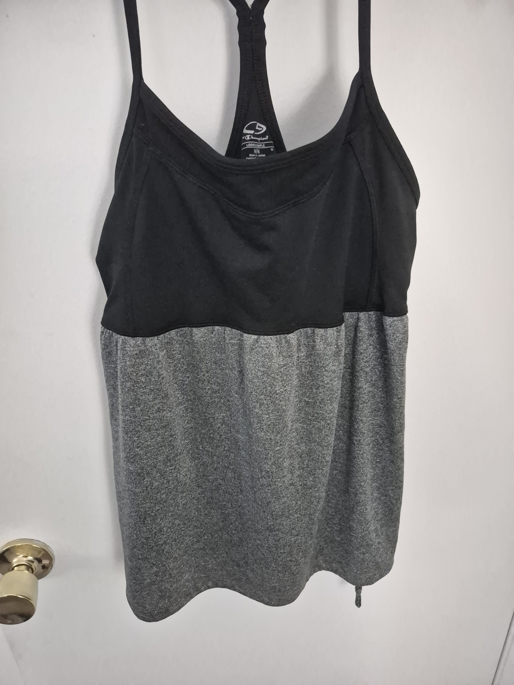 C9 By Champion Black & Gray Racerback Tank Top